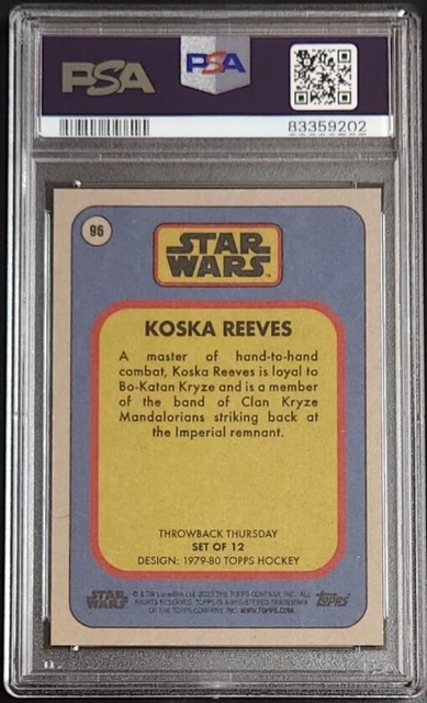 Koska Reeves 2023 Topps Throwback Thursday Star Wars #96 PSA 10 2