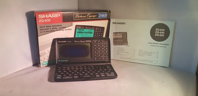 Organisateur électronique Sharp ZQ-1350 32Ko Vintage, LCD Défectueux, Pour Pièces