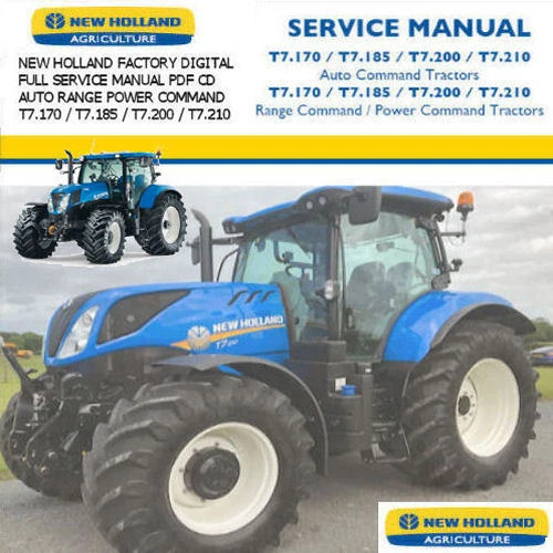 NEW HOLLAND TRACTOR Service Manual PDF CD , Series T7 Auto Power Range
