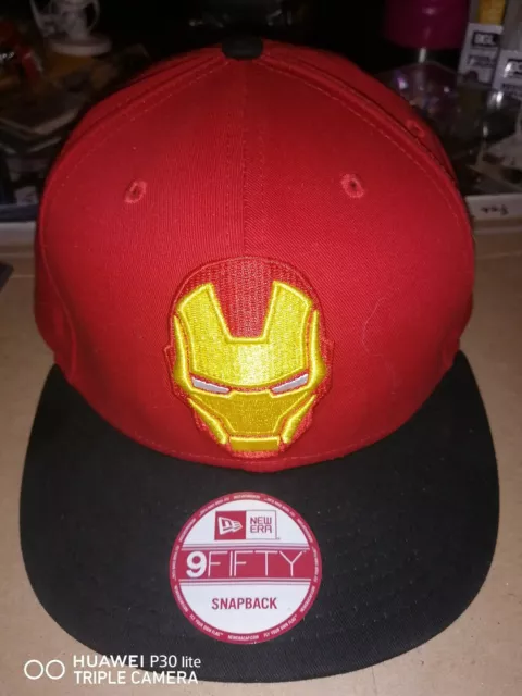 New Era Iron Man 9fifty Snapback Hat Adjustable Marvel Avengers Movie Red Black