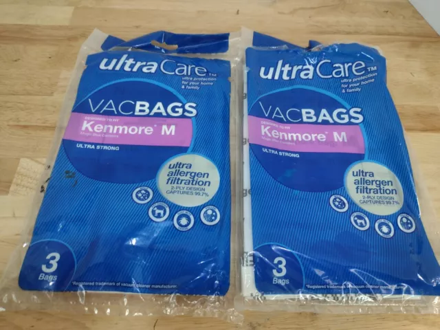 Kenmore Ultracare Type M Sears 51195 Magic Blue LG Vacuum Bags 5 total