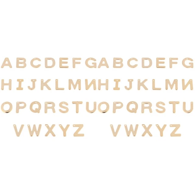 2x Charme Armband Buchstaben Initialen Alphabet Charms für Schmuck Machen