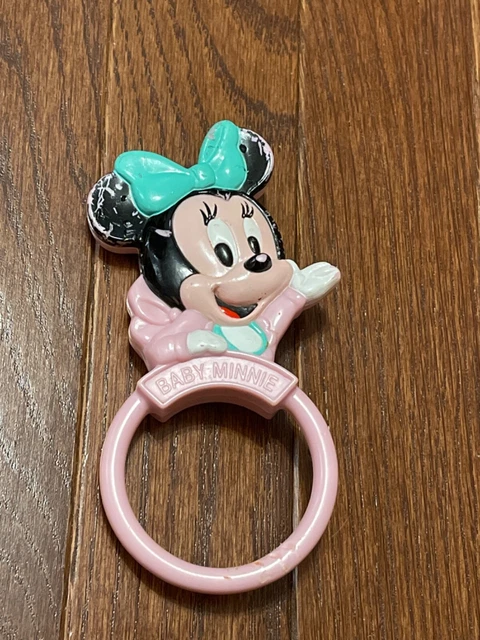 Playskool 1990 Baby Minnie Mouse Pink Rattle
