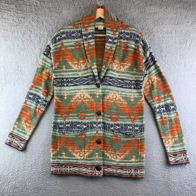 Denim & Supply Ralph Lauren Beacon Print Shawl Cardigan Southwest Womens Size M