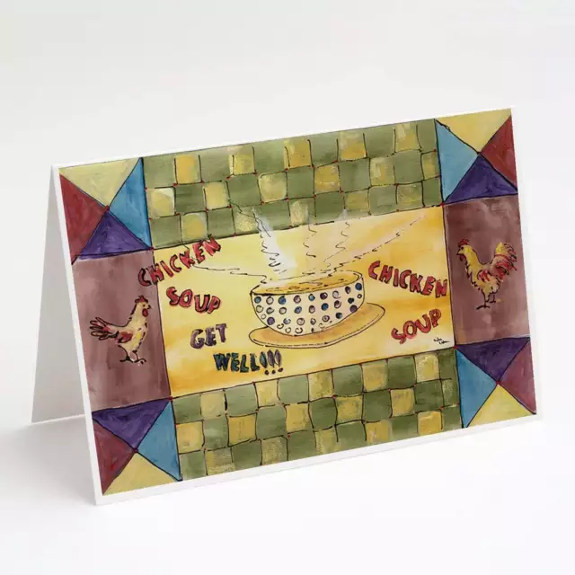 Get Well Chicken Soup Greeting Cards and Envelopes Pack of 8 8069GCA7P-S