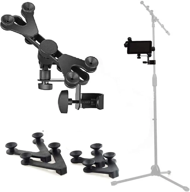 Microphone Music Stand Ipad Tablet Smartphone Holder Mount  Fits Devices