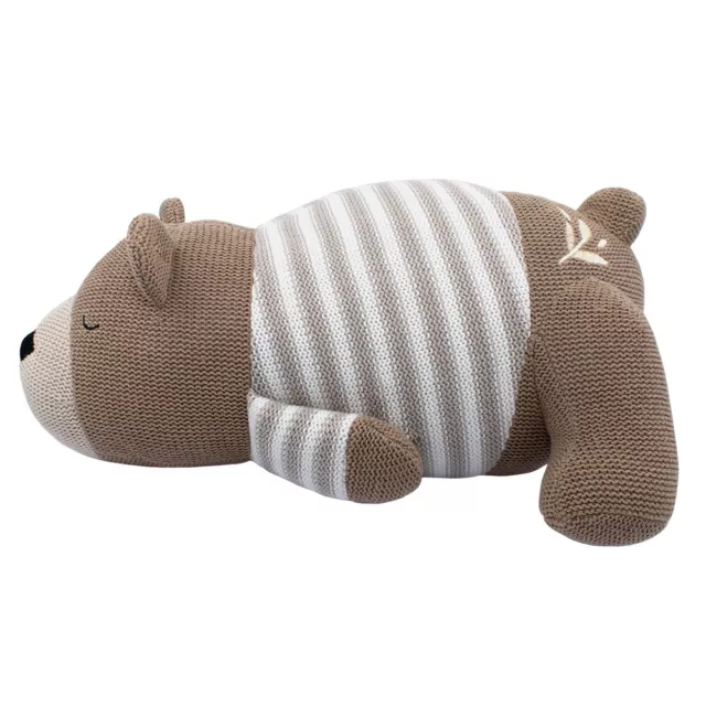 Lolli Living Baby/Newborn Nursery Cotton Knitted Soft Cushion Set Bosco Bear