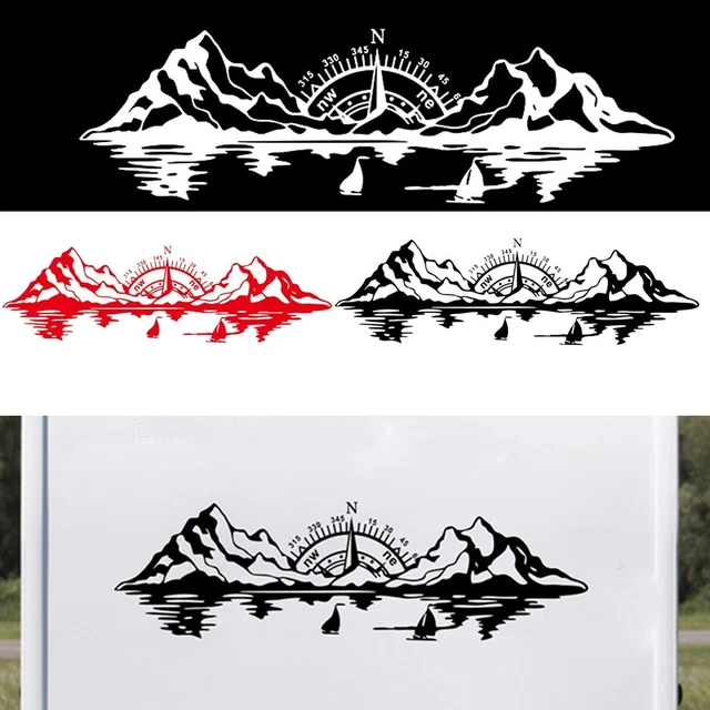 1 Pcs Auto Body Truck SUV Vinyl Kompass Grafik Aufkleber Emblem Logo