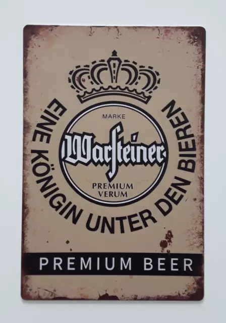 Blechschild Retro Warsteiner Bier Garage Werkstatt Deko Geschenk Bar  20 x 30cm