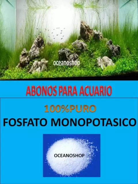 Fosfato Monopotasico 25Gr Abono Para Acuario Plantado Plantas Pecera Abonado