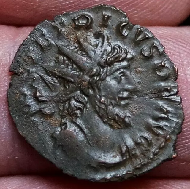 SCARCE TETRICUS I, PAX AUG, 270-273 A.D, 20mm, 1.77g, Ancient Gallic Roman Coin
