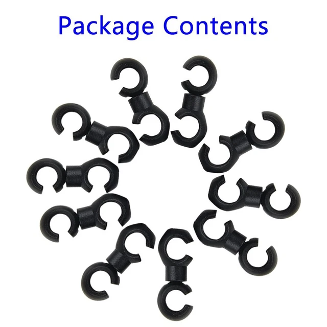 Lot De 25 Clips Autocollants Pour Gestion Des Câbles - Noir, Pour Câbles Jusqu'à 10mm, Organisation Bureau Et TV