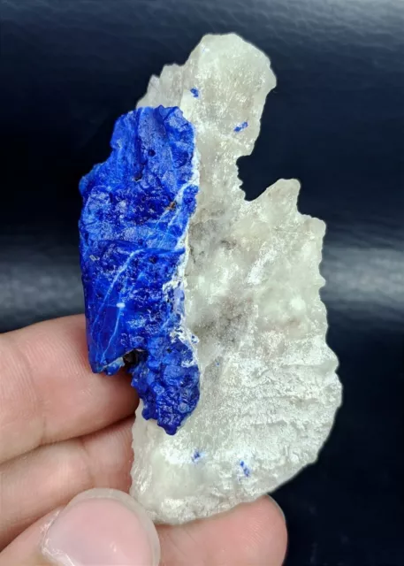 Lazurite su calcite con buon colore e formazione dall'Afghanistan. (Vecchie...