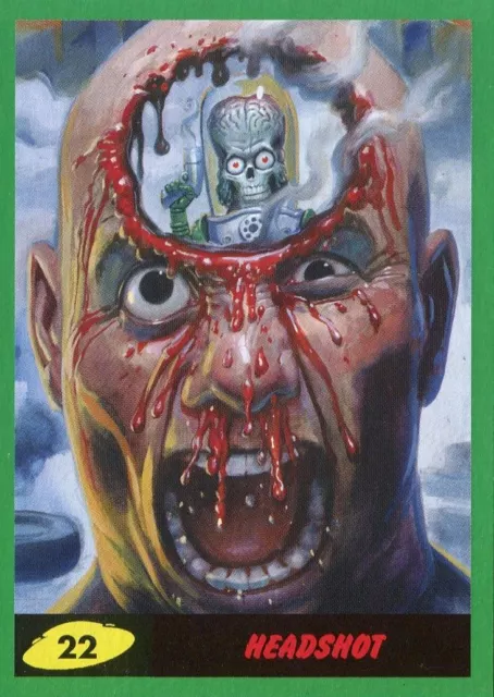 Mars Attacks The Revenge Green Base Card #22 Headshot