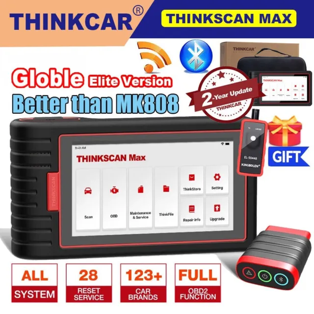 Thinkcar THINKSCAN Max OBD2 Scanner Car Diagnostic Tool TPMS IMMO Key Coding