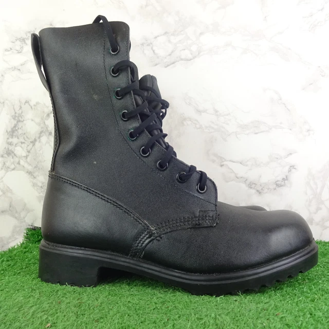 VTG ARMY BOOTS Size 9 Mens Combat Military Leather Army High leg ...