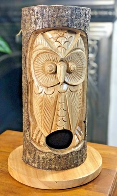 Scatola in legno intagliato Bird Casa Nidificazione intagliati a mano 30CM 