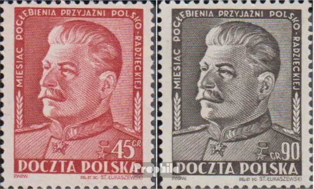 Briefmarken Polen 1951 Mi 707-708 gestempelt