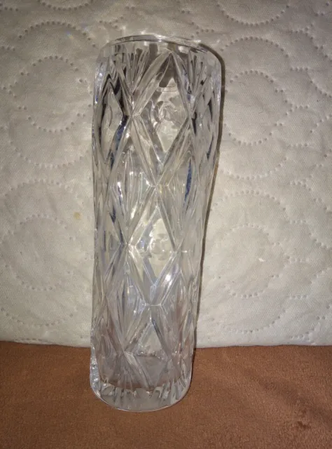 Crystal VASE Clear Antique Russian USSR 1970s