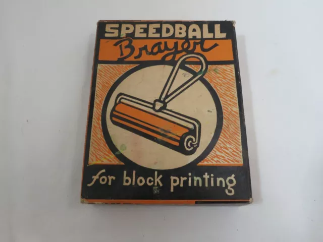 Vintage Howard Hunt Speedball Brayer No. 51 Block Printing Wooden Black  Roller