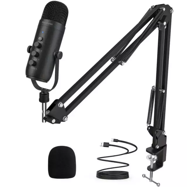 Professional USB Streaming Podcast PC Microphone Studio Cardioid