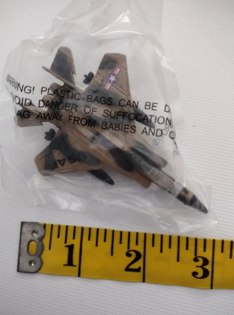 USAF Military Jet Plane F-15 Eagle Diecast Tan Camouflage 3 in Toy Airplane