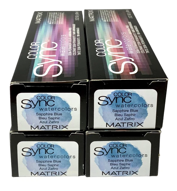 4MATRIX COLOR SYNC Sapphire Blue Watercolors DemiPermanent Hair Color