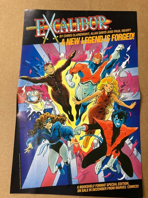 Comic Book Promo Poster Excalibur By Chris Claremont Alan Davis