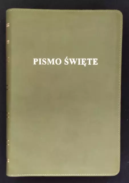Polish Bible, Biblia Warszawska 21.5 x 15cm większa zielona