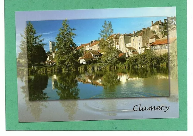 cpm 58 CLAMECY - Vue générale le long de l'Yonne
