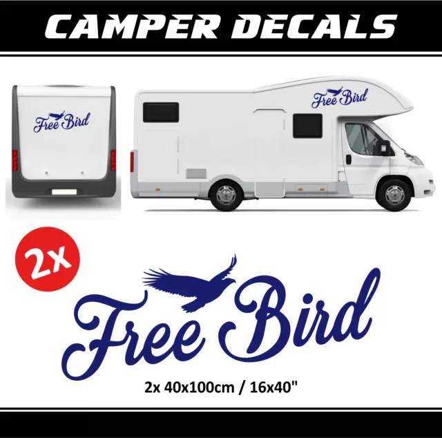 Camper Aufkleber Freebird sticker Wohnmobil Wohnwagen 100cm PÖSSL dethleffs TEC