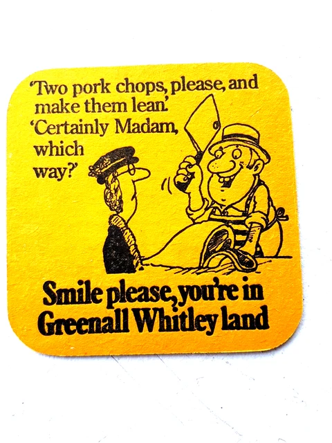 Vintage GREENALL WHITLEY / GREENALL'S - Cat No'351  Beer mat / Coaster