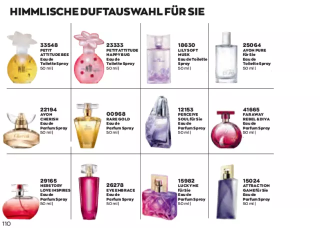 Avon  Eau de Toilette oder Parfüm Spray für Sie *** Duftwahl *** je 50 ml Neu