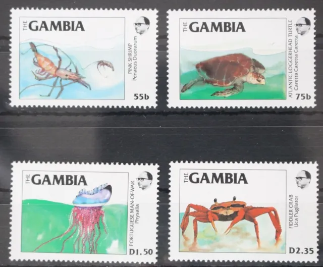 Gambia 544-547 postfrisch Meerestiere #WW726