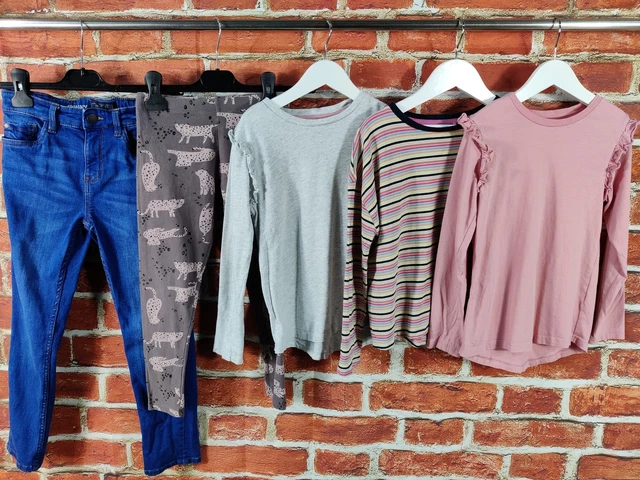 Girls Bundle Age 7-8 Years Next Nutmeg Skinny Jeans Leggings Top T-Shirt 128Cm