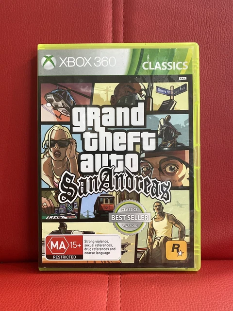 GTA Grand Theft Auto San Andreas Microsoft Xbox 360 Game Map Included