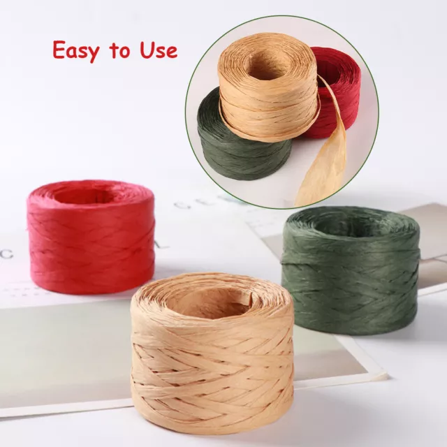 Rolls Packing Cord Craft Projects Raffia Paper Ribbon DIY Arts Crochet Weaving