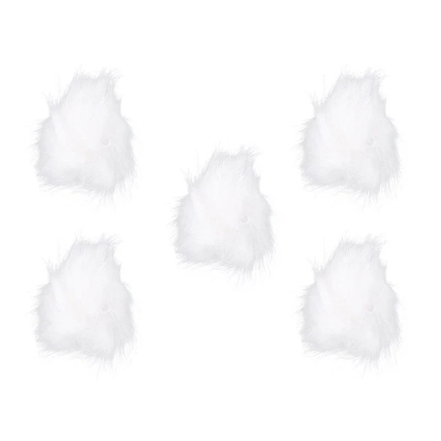 5 piezas puff de piel de conejo hágalo usted mismo y artesanía bola de felpa accesorios de punto decoración