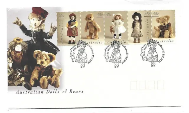 Australia 1997-Australian Doll And Bears First Day Cover Unaddressed