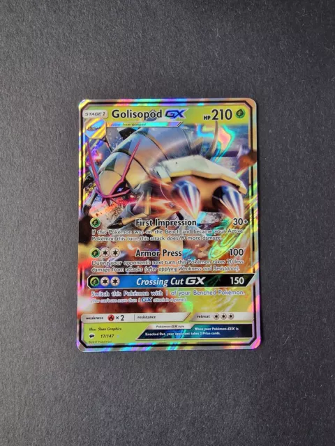 17/147 Golisopod GX Burning Shadows Pokemon Trading Card TCG Ultra Rare Genuine