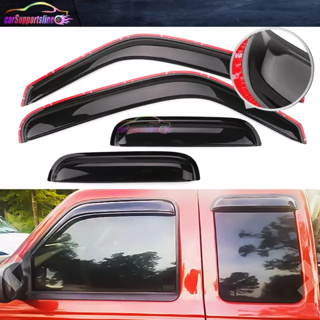 Fit For 99-11 Ford Ranger In Channel Window Visor Smoke Shade Guard Deflectors Fit For 99-11 Ford Ranger In Channel Window Visor Smoke Shade Guard Deflectors