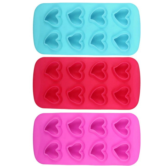 3 piezas Silicona Corazón Congelado Cubitos de Hielo Moho Nevera Caja de Hielo