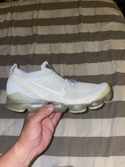 Size 11.5 - Nike Air VaporMax Flyknit 3 White Pure Platinum