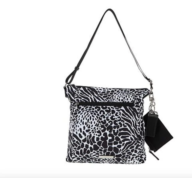 Samantha Brown To-Go MEDIUM  Zip-Front Crossbody Handbag ANIMAL MIX nwt