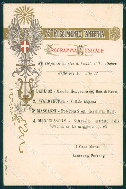 Militari Fanteria Programma Musicale cartolina QT5422