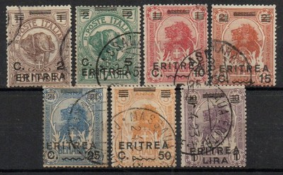 1922 Eritrea Colonie Sovrastampati usati Sassone 54/60 