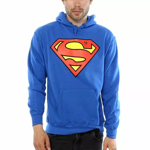 ** Superman Logo Official DC Comics PULLOVER HOODY  HOODIE: **