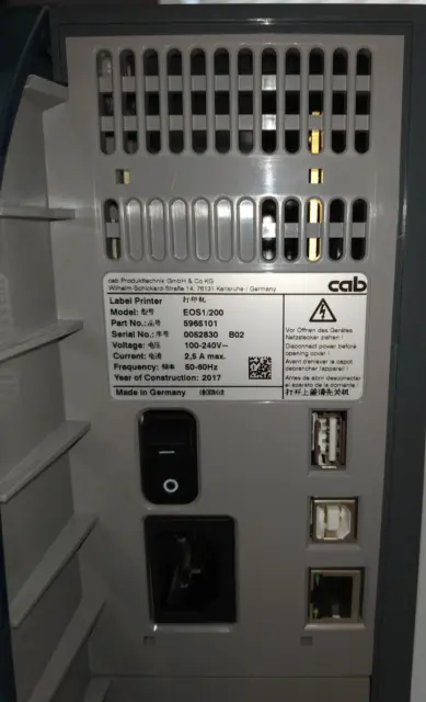 Impresora de etiquetas termodirecta CAB EOS1 200dpi art. 5965101 usada EXCELENTE estado 3