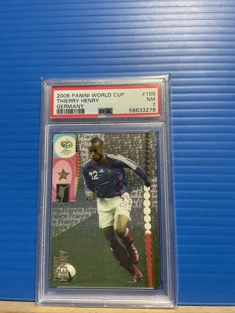 Carte Panini Coupe Du Monde 2006 #109 – Thierry Henry – France – PSA 7 – Foil