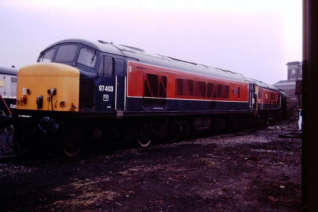 1980S BRITISH RAIL BR Diesel Electric Loco Railway 97 403 Slide Ref 181 ...